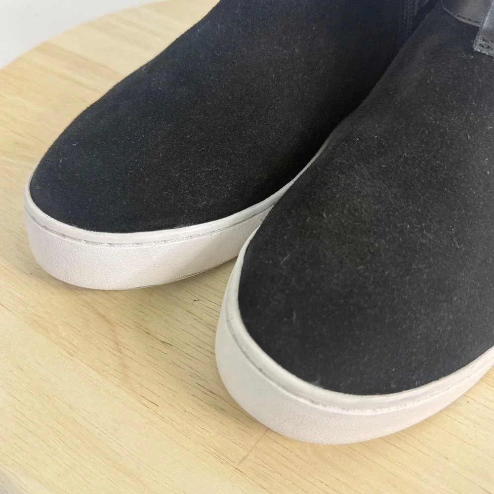 VIONIC Women's Ankle Boots Mitzi Black Suede Sneakers Platform Shoes Size 8.5